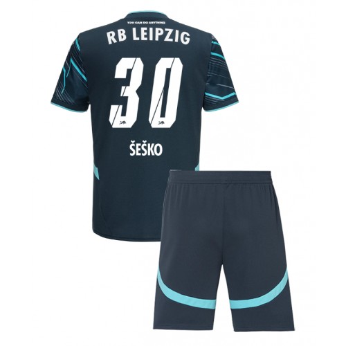 Fotbalové Dres RB Leipzig Benjamin Sesko #30 Dětské Alternativní 2024-25 Krátký Rukáv (+ trenýrky)